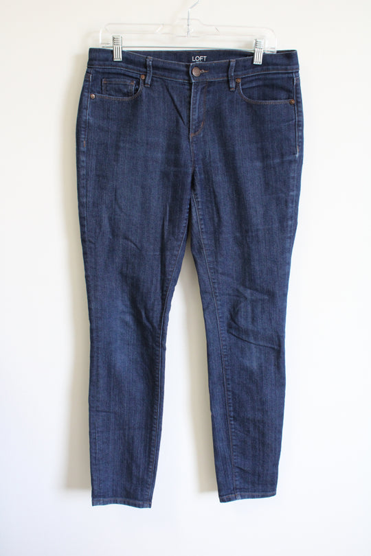 LOFT Modern Skinny Dark Wash Jeans | 8