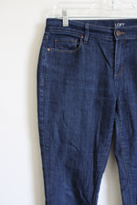 LOFT Modern Skinny Dark Wash Jeans | 8