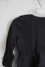 NEW LOFT Gray Double Breasted Button Down Sweater | XS Petite