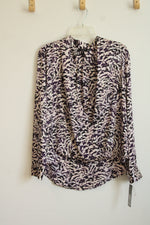 NEW Apt. 9 Deep Purple Faux Wrap Blouse | XL