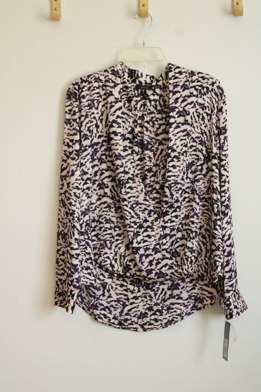 NEW Apt. 9 Deep Purple Faux Wrap Blouse | XL