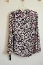 NEW Apt. 9 Deep Purple Faux Wrap Blouse | XL