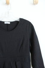 La Clef Black Three-Quarter Sleeve Dress | M