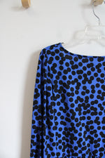 NEW Ava & Viv Blue & Black Dotted Tied Dress | XXL