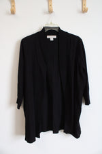 Laura Ashley Black Open Cardigan | 2X