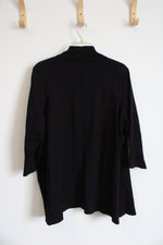 Laura Ashley Black Open Cardigan | 2X