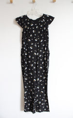 NEW LOFT Black Floral Jumpsuit | 0 Petite