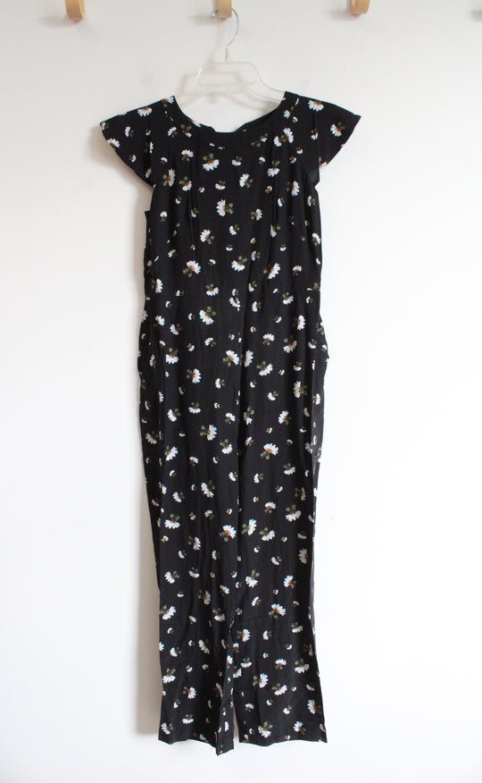 NEW LOFT Black Floral Jumpsuit | 0 Petite