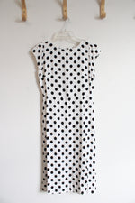 NEW LOFT White & Black Polka Dot A-Line Dress | 0 Petite