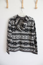 NEW NorWear Gray Black Wool Blend Hooded Jacket | L
