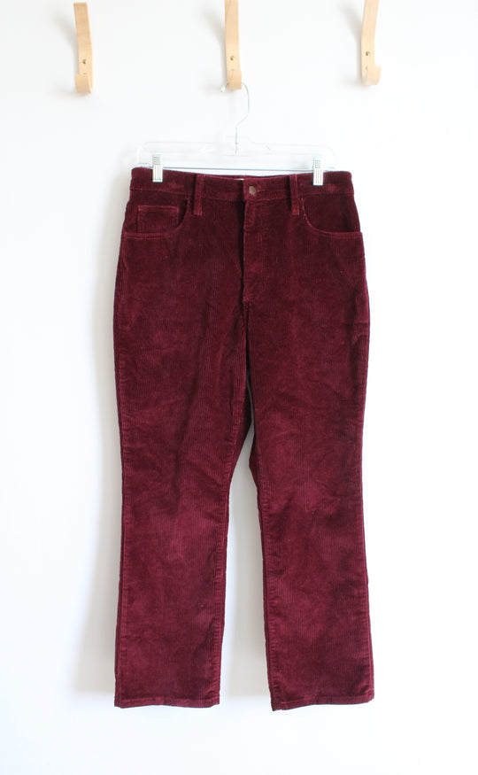 Universal Thread High Rise Ankle Bootcut Wine Red Corduroy Pants | 10R