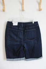 NEW Sonoma Dark Wash Cuffed Jean Bermuda Shorts | 14