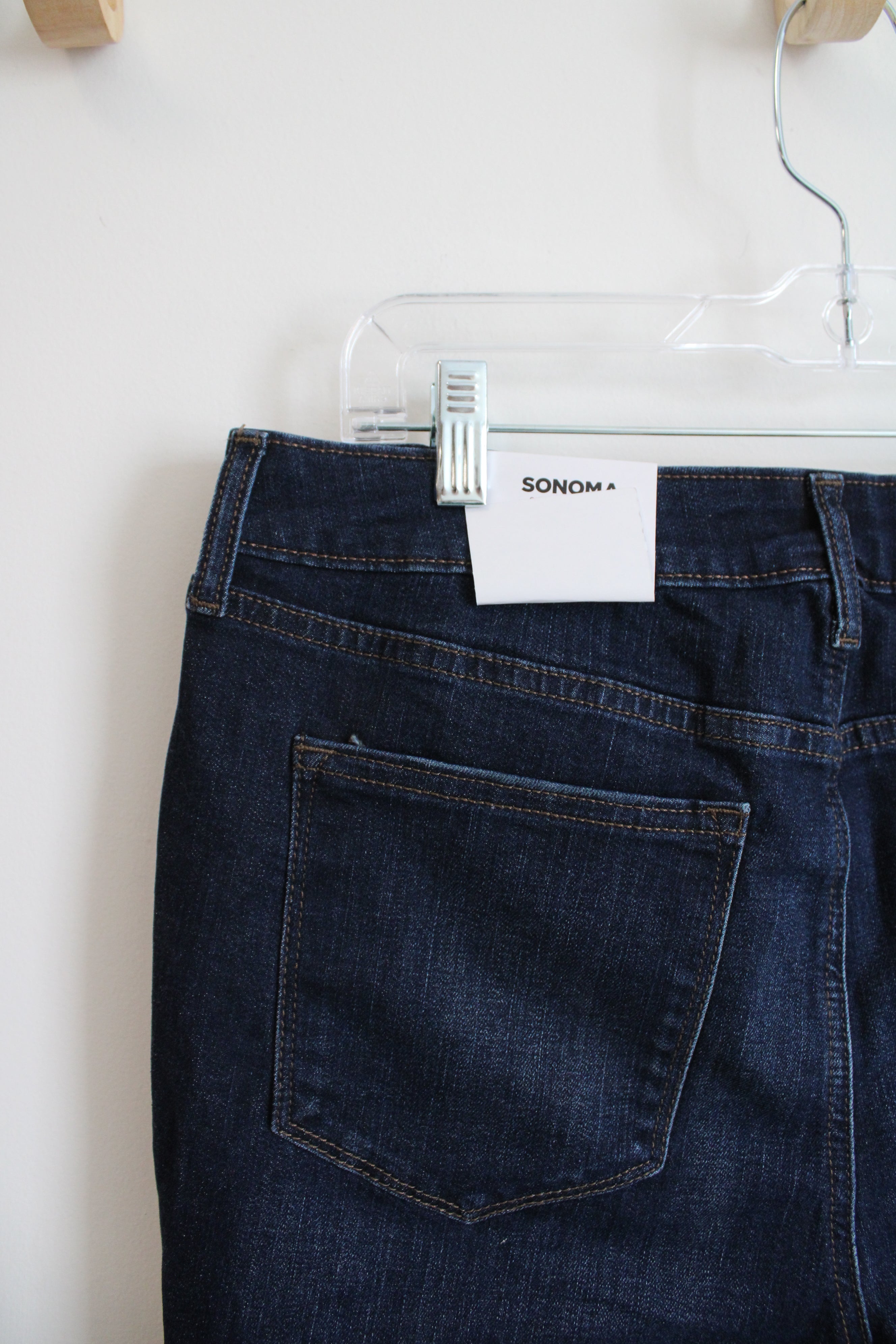 NEW Sonoma Dark Wash Cuffed Jean Bermuda Shorts | 14
