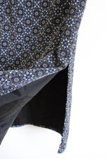 Geoffrey Beene Sport Vintage Blue Black Patterned Slitted Skirt | 6