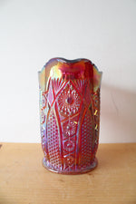 Indiana Glass Red Sunset Carnival Cut Glass Pitcher