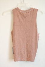 NEW Forever 21 Pink Graphic Knotted Tank Top | M