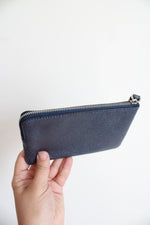 Coach Midnight Blue Metallic Corner Zip Wrislet