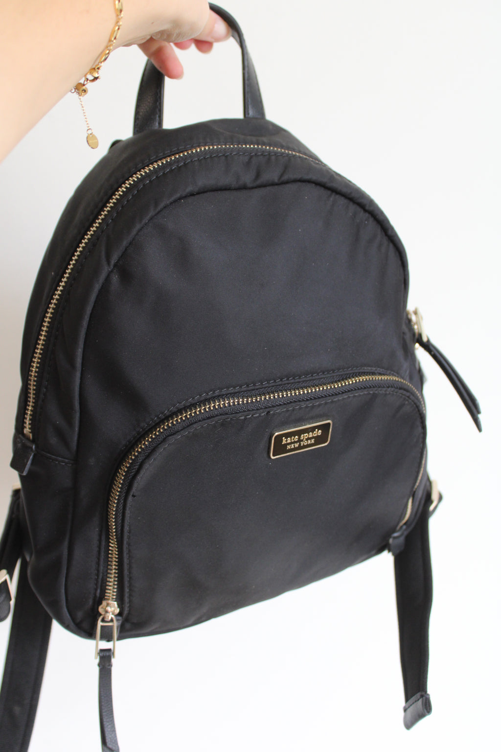 Kate Spade Black Nylon Backpack Purse