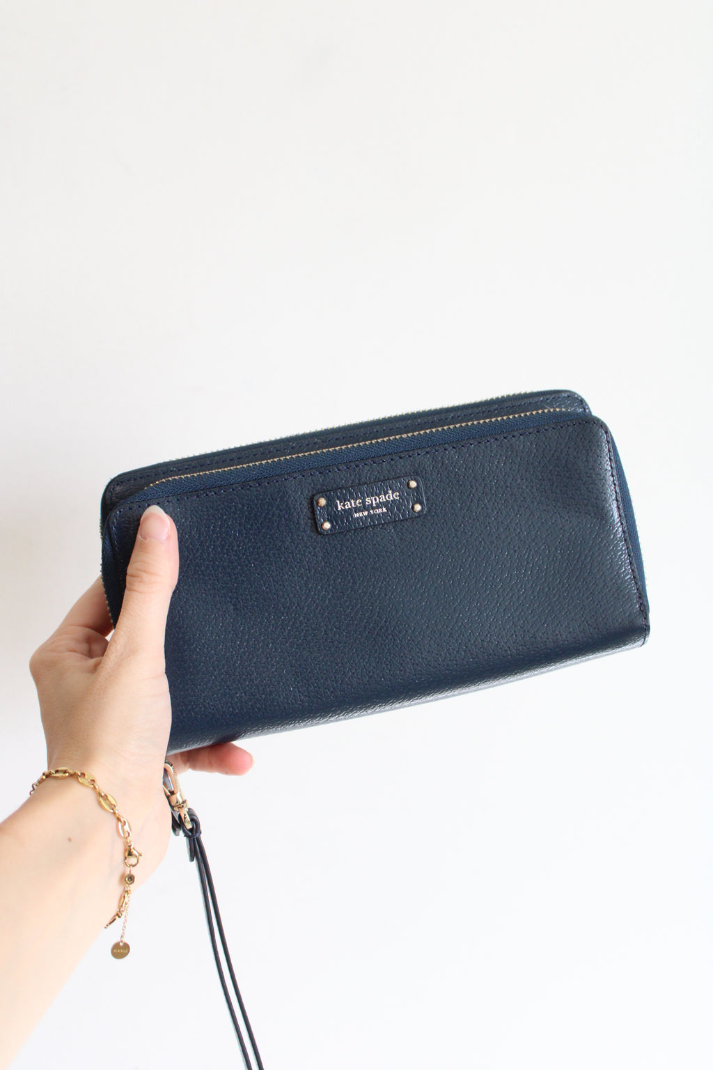 Kate Spade New York Blue Staci Large Carryall Wristlet