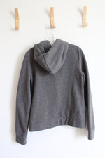 DJT Gray Fleece Lined Angled Full Zip Jacket | S