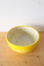 Temptations By Tara Floral Lace Yellow 18oz Bowl