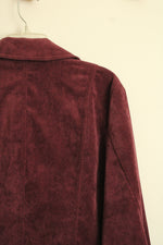 Croft & Barrow Burgundy Corduroy Button Down Jacket | 1X