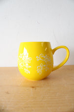 Temptations By Tara Floral Lace Yellow 14oz Mug