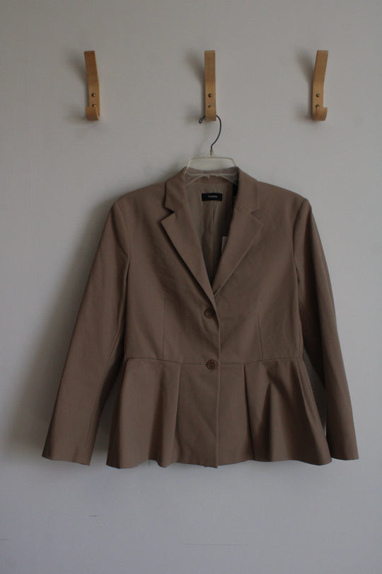 NEW Theory Tan Blazer Lined | L