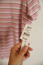 NEW Hastings & Smith Pink Striped Crew Neck Shirt | XL