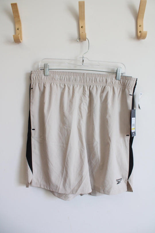 NEW Reebok Gray & Black Athletic Shorts | L