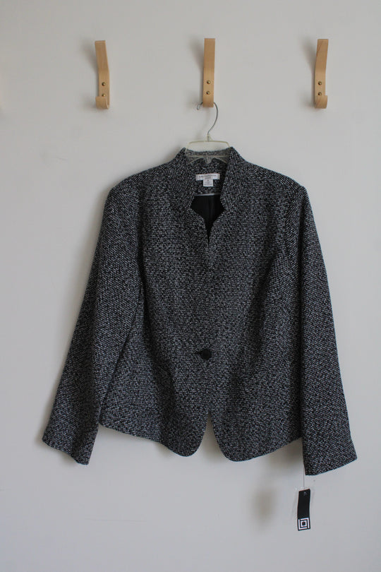 NEW Liz Claiborne Black & White Tweed Jacket | 1X