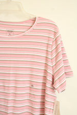 NEW Hastings & Smith Pink Striped Crew Neck Shirt | XL