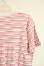 NEW Hastings & Smith Pink Striped Crew Neck Shirt | XL