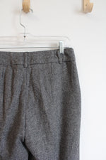 JG Hook Vintage Wool Blend Black & Gray Tweed Trouser Pants | 8