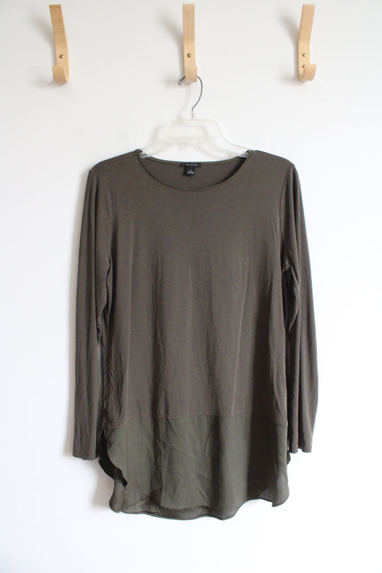 Ann Taylor Olive Green Long Sleeved Top | M