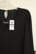 NEW Thalia Sodi Black Tiered Bell Sleeves Blouse | XL