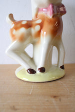 Vintage Ceramic Deer Lampstand