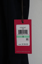 NEW Vince Camuto Lined Navy Blue Fit & Flare Dress With Pockets | M