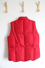 Old Navy Red Fleece Lined Puffer Vest | M