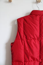 Old Navy Red Fleece Lined Puffer Vest | M