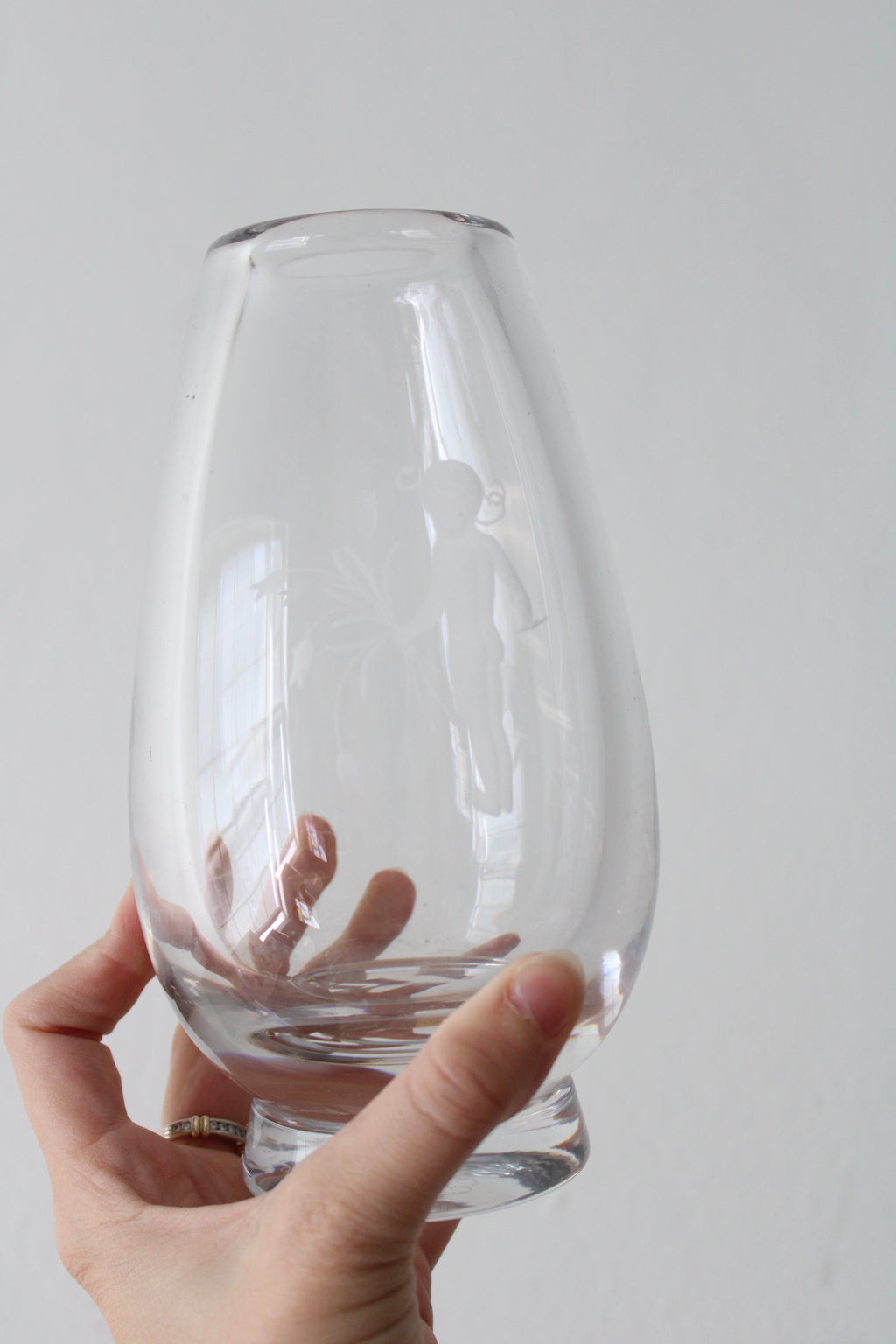 Kosta Boda Nymph Crystal Heavy Glass Vase