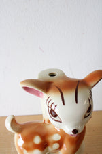 Vintage Ceramic Deer Lampstand