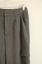 Hollister Ultra High-Rise Wide Leg Pleated Gray Cargo Pants | S