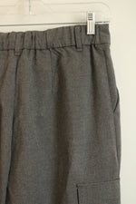 Hollister Ultra High-Rise Wide Leg Pleated Gray Cargo Pants | S