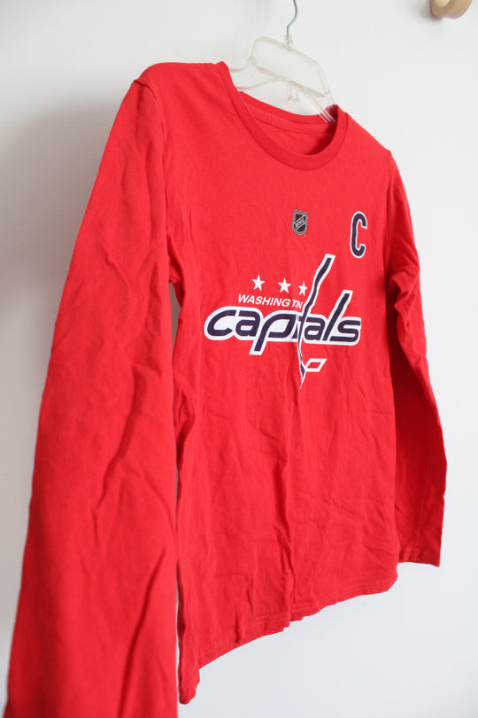 Washington Capitals #8 Ovenchkin Red Long Sleeved Shirt | 10/12