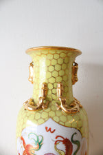Yellow Glazed Chinese Porcelain Vase | 12"
