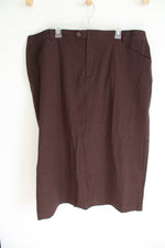 C.J. Banks Brown Khaki Skirt | 24W