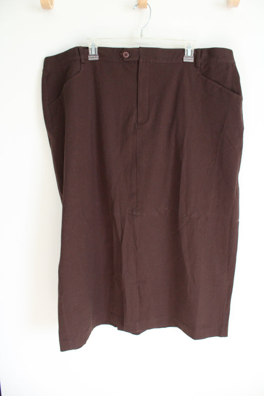 C.J. Banks Brown Khaki Skirt | 24W