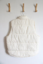 Cream Puffer Vest | L