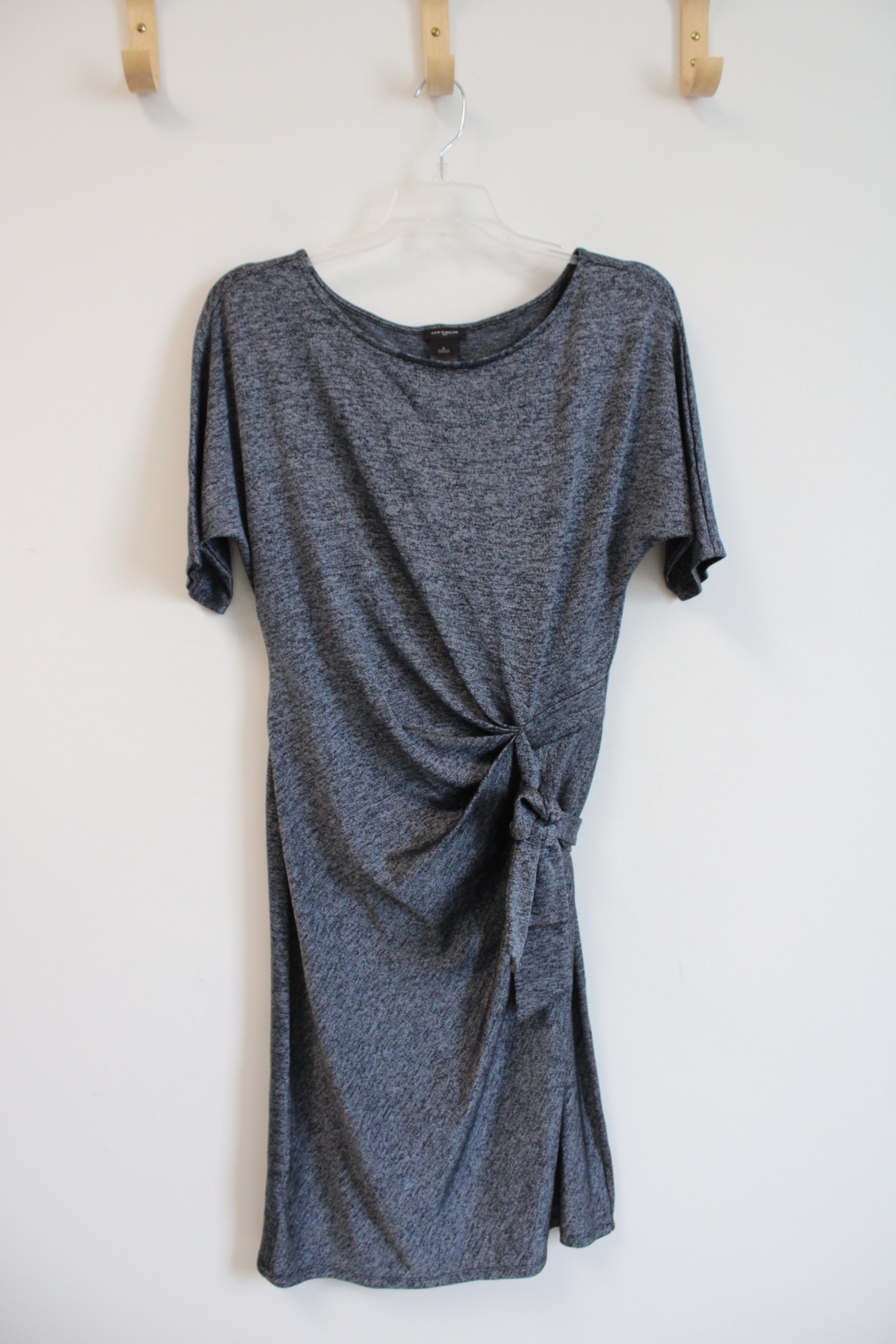 Ann Taylor Gray Heather Tied Dress | S